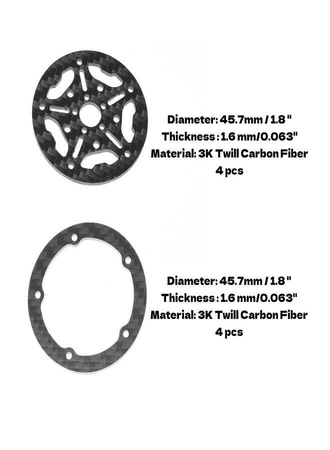 RampCrab 1.8" (46mm) Super Wheels, Carbon Fibre Beadlock Wheels, fit fot SCX24, TRX4M, FCX24, FCX24M, CR18P, Style H - Image 2